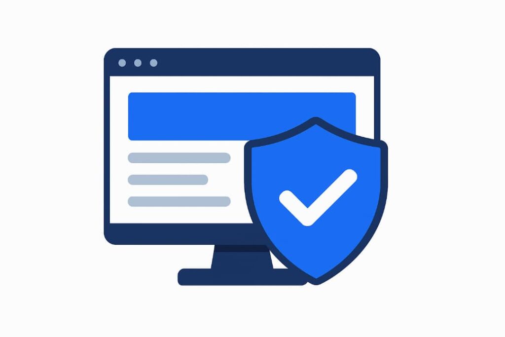 Site web professionnel protégé par des solutions de sécurité et maintenance